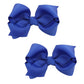 Koolgil Baby Girl's 2Pcs Cute 3 Inch Pure Color Bow-knot Hair Clip for Photography Travel Daily Life (Royal Blue)