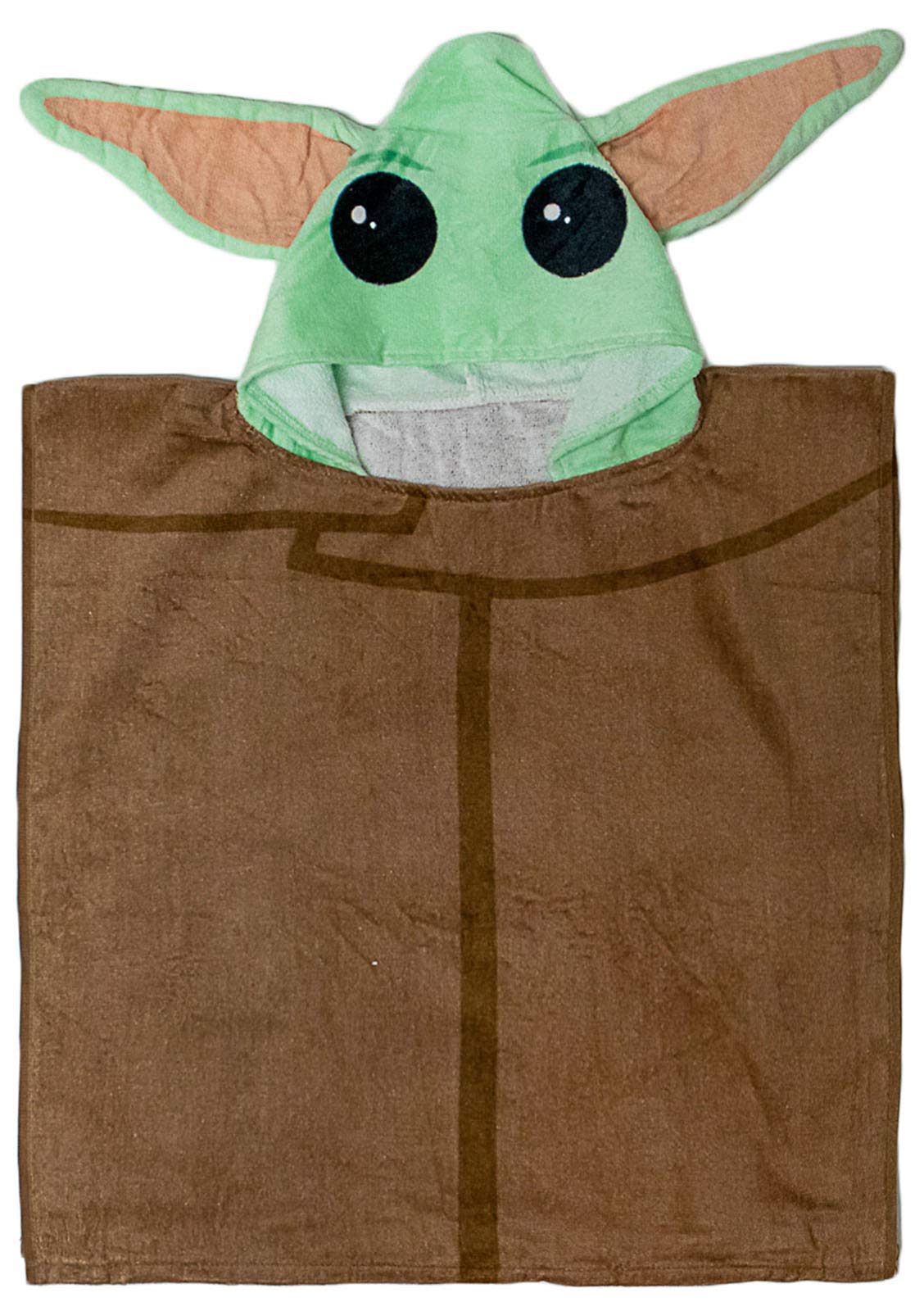 Jay Franco Star Wars The Mandalorian The Child - Baby Yoda Grogu Kids Bath/Pool/Beach Hooded Poncho - Super Soft & Absorbent Cot