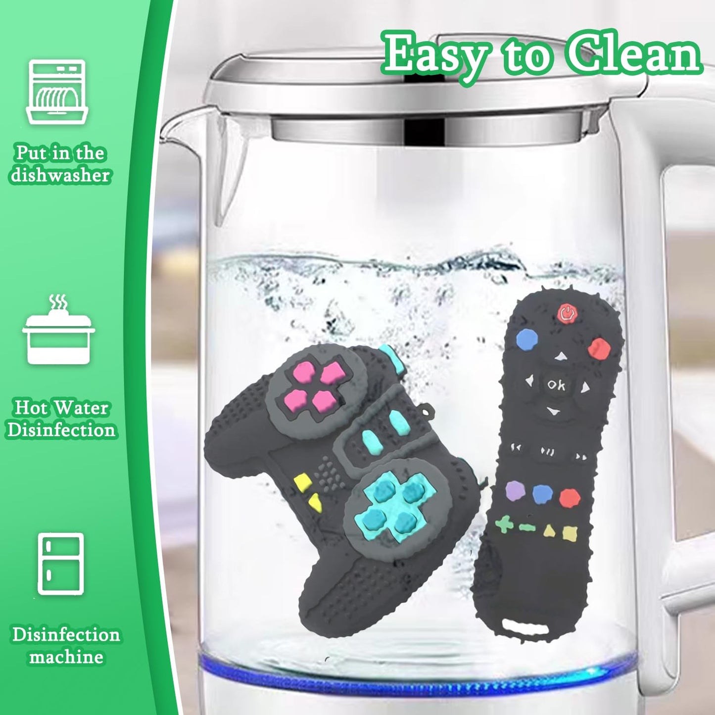 TIEDXIOY Baby Teething Toys Chew Toy,?BPA Free,CPC-Certified? Silicone Remote Control and Game Controller Teethers for Toddlers,