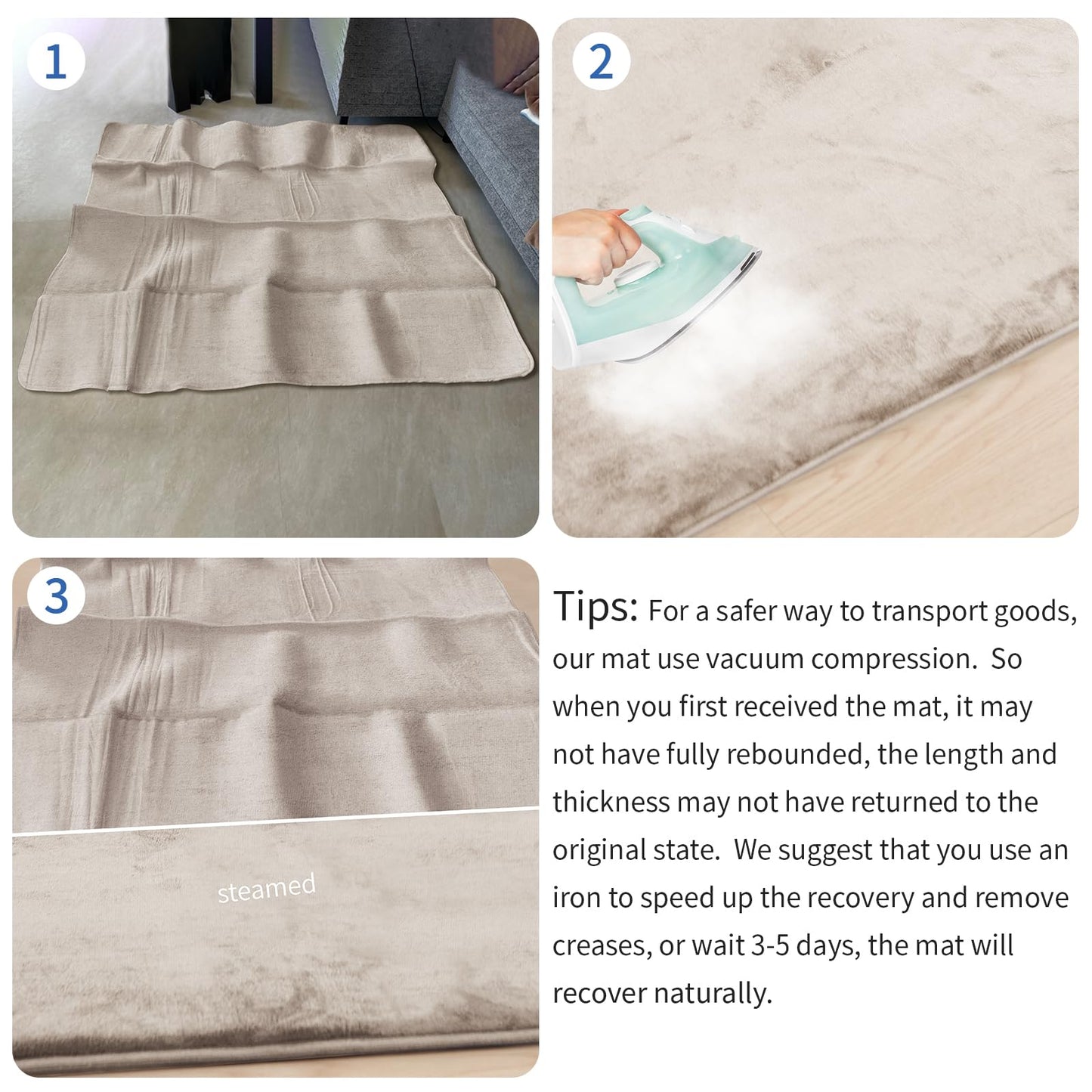 Memory Foam Baby Play Mat For Playpen,Thick&Large Soft Velvet Tummy Time Mat For Kids,Toddlers,Infants,Non Slip For Hardwood Flo