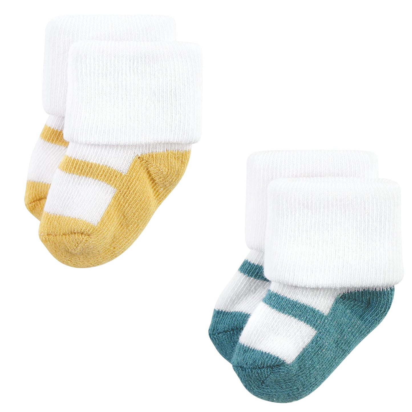 Hudson Baby Unisex Baby Cotton Rich Newborn And Terry Socks, Soft Earth Tone Shoes, 6-12 Months
