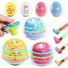 Easter Eggs Toys,4 Pack Easter Egg Spinning Tops With Flash & Music,Easter Gifts For Kids Easter Basket Essentials Stuffers,East