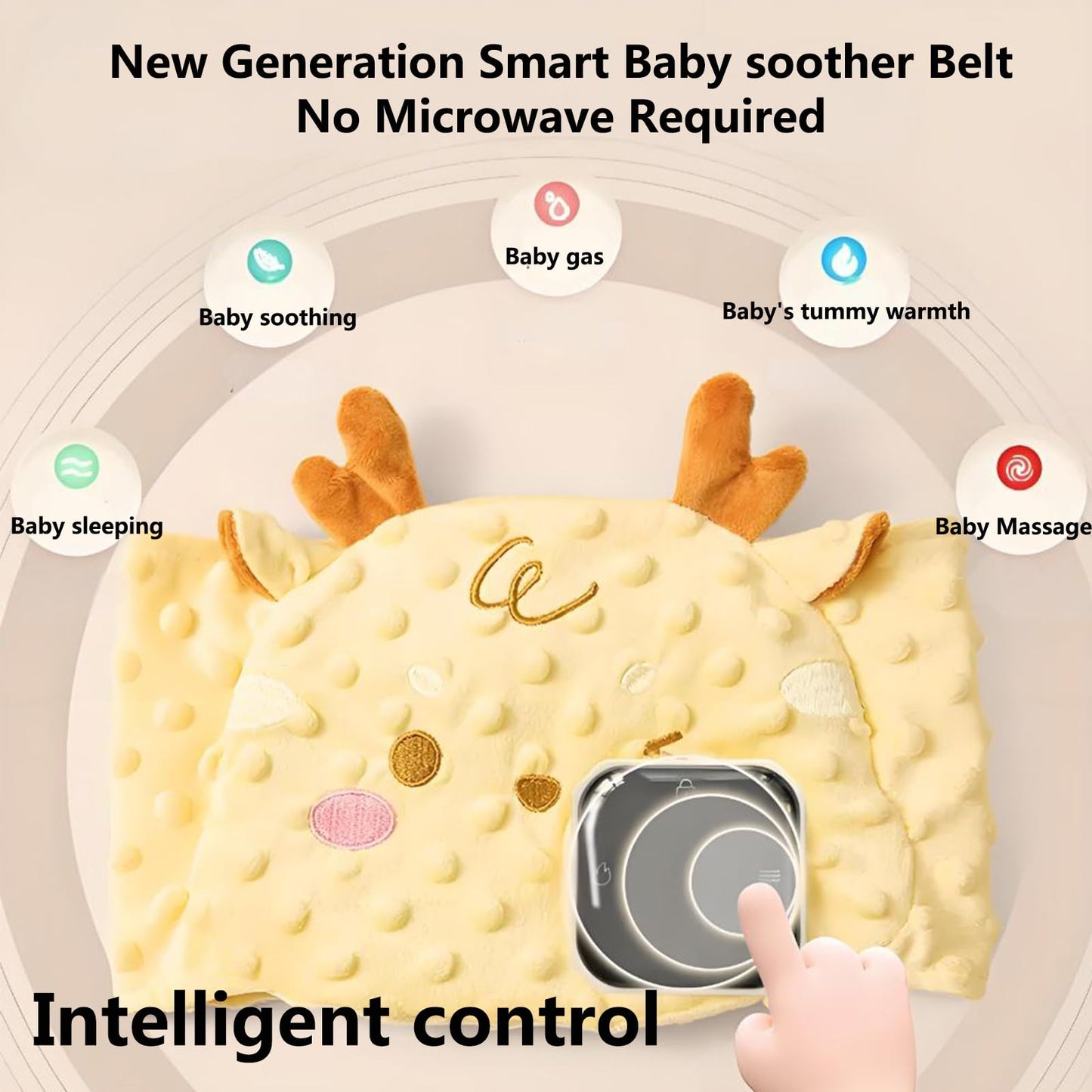 Isanpan Baby Soother Belt,Infant Heated Belly Band,Soothe Baby'S Tummy With Gentle Warmth And Massage,Natural Relief For Upset S