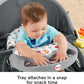 Fisher-Price Travel Baby Chair On-The-Go Sit-Me-Up Floor Seat With Snack Tray And Canopy For Outdoor Use, Arrows Away