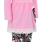 Unique Baby Girls Valentines Day Outfit Layered Heart Toddler Lace Trim Legging Set (7 Years, Pink)