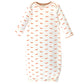 Touched by Nature Unisex Baby Organic Cotton Gowns, Prints Tribal, Preemie/Newborn