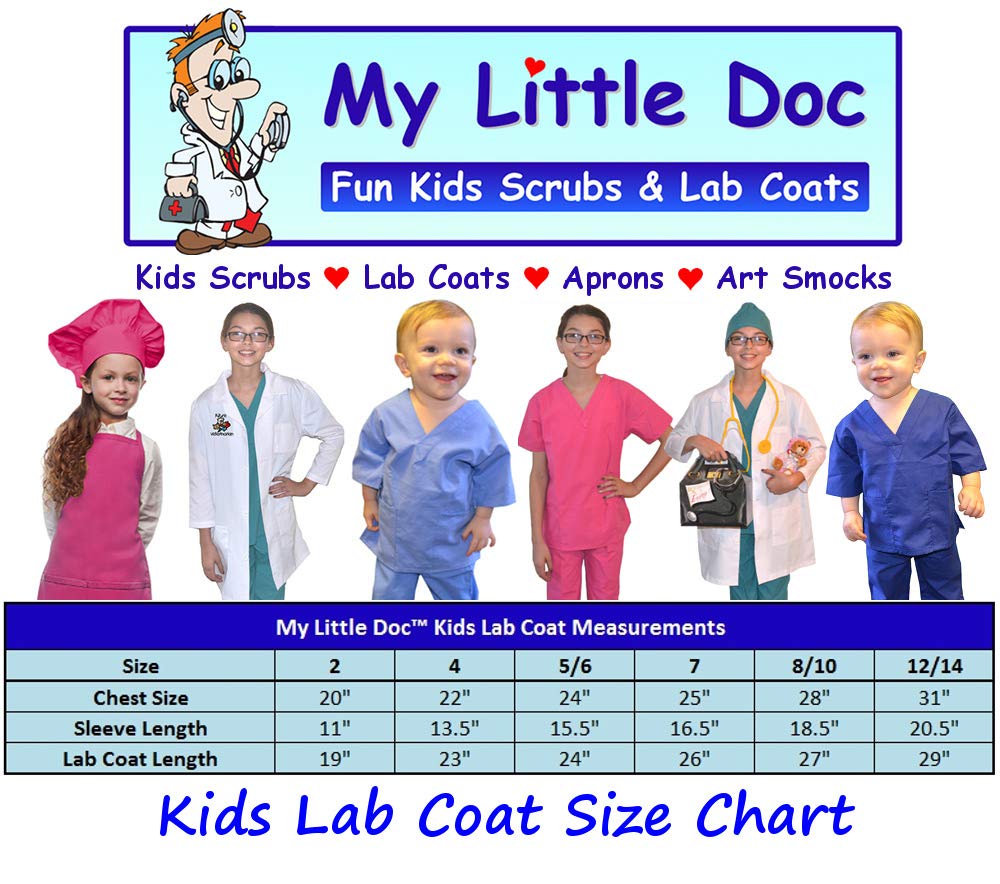 My Little Doc Toddler Lab Coat Costume Size 2 White