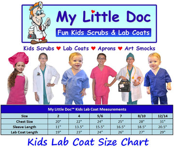 My Little Doc Toddler Lab Coat Costume Size 2 White