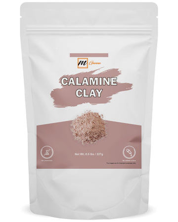 Mganna 100% Natural Calamine Clay Powder For Hair Masks, Scrubs, Lotion And Soap Making 0.5 Lbs / 227 Gms