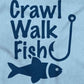 Brisco Brands Crawl Walk Fish Hook Outdoor Lover Baby Romper Boys Or Girls