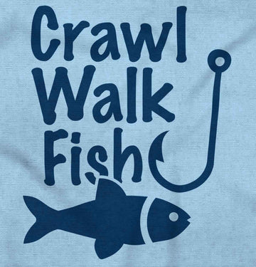 Brisco Brands Crawl Walk Fish Hook Outdoor Lover Baby Romper Boys Or Girls