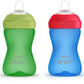 AVENT Philips Spout Sippy Cup with Soft Spout and Leak-Proof Design, Blue/Green, 10oz, 2pk, SCF801/21
