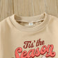Mozikqin Toddler Baby Halloween Outfit Girl Boy Pumpkin Letter Sweatshirt Pullover Sweater Long Sleeve Tops Fall Clothes (Tis Th