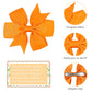 Choicbaby 3 Inches Hair Bows For Girls Orange Grosgrain Ribbon Pinwheel Hair Bows Clips Toddler Bows Hair Clips For Birthday Bab