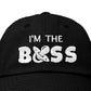 Dalix I'M The Boss Baby Hat Infant Baseball Cap For Baby Girls And Boys In Black
