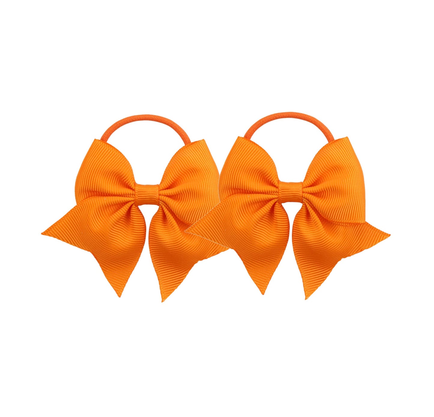 Lddcx Hair Tie, Baby Girls' Hair Ties With Bows For Toddler Ponytail Holders, Small Hair Ties, 2Pcs, Orange