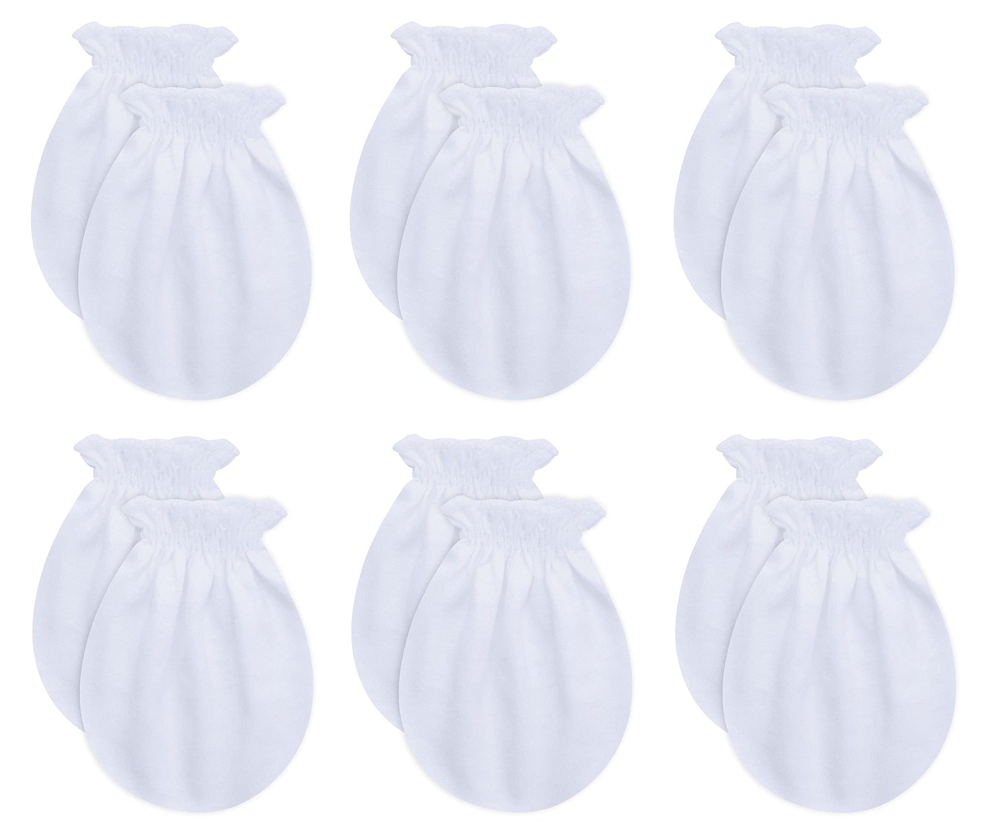 Rative Newborn Baby Cotton Gloves Sleep Sleeping No Scratch Mittens Mitts Set For 0-6 Months Unisex Neutral Boys Girls (6 Pairs/