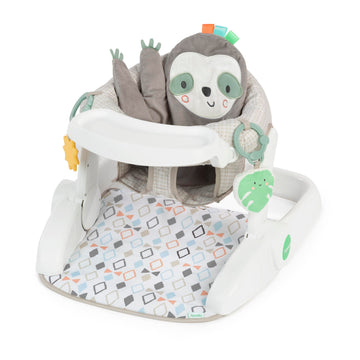 Ingenuity Prop Spot Learn-To-Sit Floor Seat For Baby, Removable Tray, 2 Linkable Toys, Tummy Time Mat, Unisex, For Ages 4-12 Mon