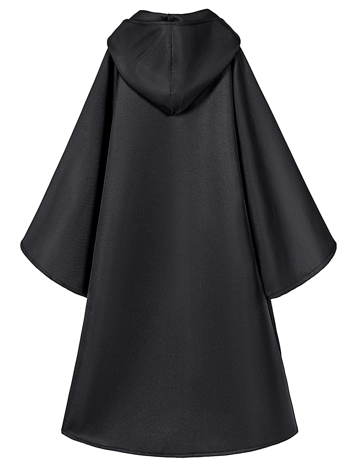 Togrop Knight Costume For Kids Robe Hooded Boys Cloak Cosplay Black 12-14 Years