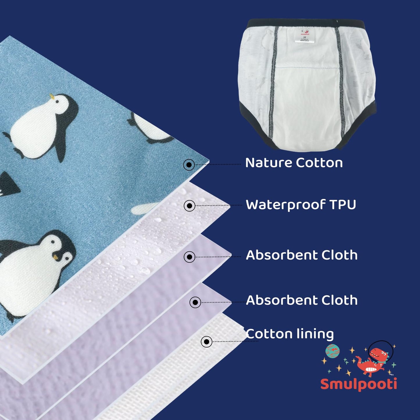 Smulpooti 8 Packs Reusable Boy Potty Training Underwear For Potty Training And Strong Absorbent Training Underwear For Boys 6T