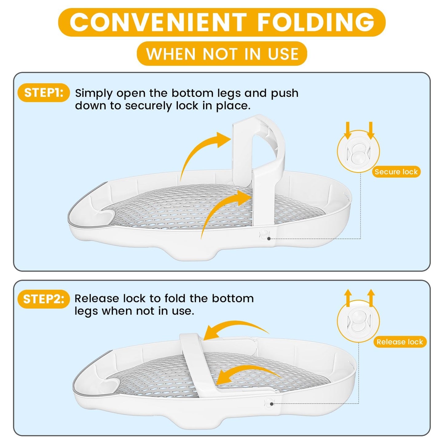 SRGAFIX Collapsible Baby Bathtub with Smart Temperature Display & Bath Stand, Portable Travel Bathtub, Foldable Baby Bathtub Sup