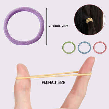 200Pcs Elastic Hair Ties, No Crease Hair Small Ponytail Holders For Kids Girls Baby Toddler, Marcon Color, Christmas Gifts Holid