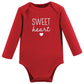 Hudson Baby Unisex Baby Cotton Long-Sleeve Bodysuits, Valentine Sweetheart, 6-9 Months