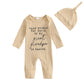 YOKJZJD Hand Picked For Earth By My Great Grandpa Grandma In Heaven Newborn Baby Boy Girl Fall Clothes Romper Jumpsuit +Hat (Apr