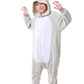 Canasour Cat Onesie Kids Halloween Cosplay Costume Girls One Piece Pjs Anime Unisex Hoodie Pajamas Grey For 5T Boys Party Pyjama