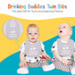 Twinstuff 100% Cotton Drinking Buddies Twin Bibs - Cute & Practical Unisex Bibs For Boys And Girls With Waterproof Backing - Ide