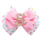Birthday Hair Bow For Baby Girls 1 2 3 4 5 6 Years Sprinkle Decorations Confetti Ice Cream Party Pink Hair Accessories For 5Th B