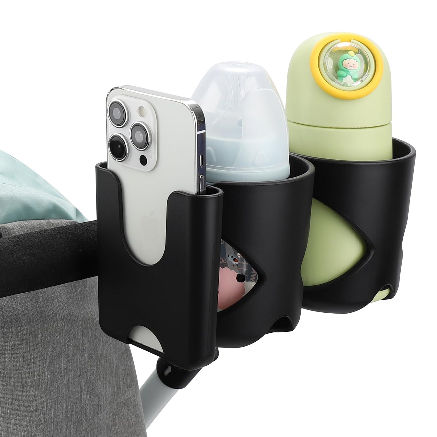 Accmor Stroller Cup Holder, Universal Cup Holder, 360 Rotatable Large Caliber Designed Bottle Cage For Bike, Stroller, Wheelchai