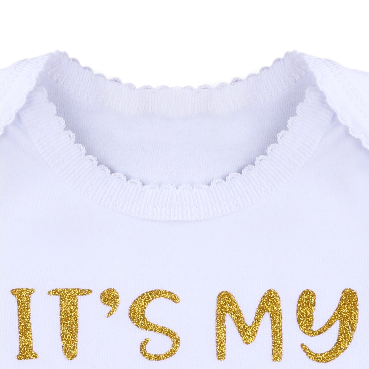 Its My 1St Birthday Outfit Baby Girl Romper Tutu Skirt Glitter Sequin Bowknot Headband Leg Warmers Clothes 4Pcs Set Cake Smash P