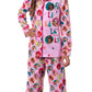 INTIMO Barbie Girls Christmas Characters FALALALA Santa Snowflake Sleep Pajama Set, Pink, 6