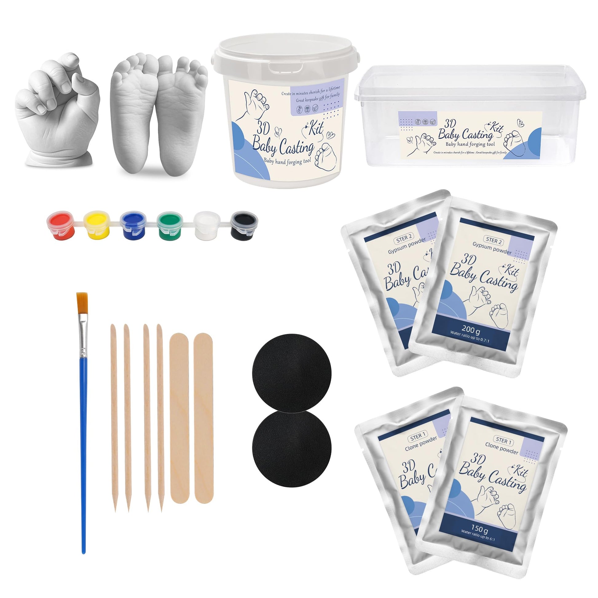Baby Casting Kit, Gifts for New Moms Baby Molding Kit Hands and Feet, Baby Hand and Footprint Kit Gift, Baby Handprint Ornament 