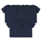 Gerber Baby Toddler 5-Pack Solid Short Sleeve T-Shirts Jersey 160 Gsm, Navy, 3T