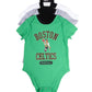 Ultra Game Unisex Baby 3-Pack Short-Sleeve Onesies, Assorted, 0-3M