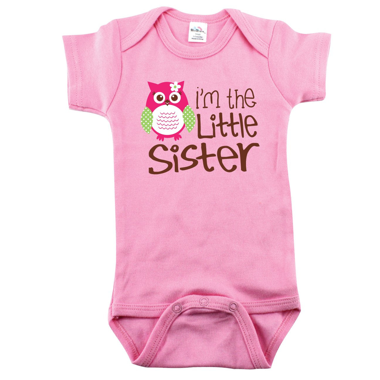 Baby Girl Bodysuits For Little Sisters, 0-3 Month, I'M The Little Sist – Cutebab WBBAPB00VKNYANO