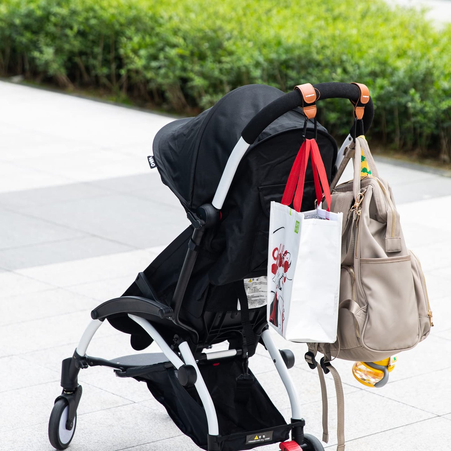 Longomat (4-Pack) Baby Stroller Hooks Clip Or Hanging Diaper Bag Universal Hooks Accessories For Stroller And Car Or Shopping Ca