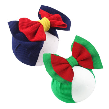 Lddcx Bows For Baby Girls Headband, Newborn Bows Headbands Baby Hair Bows Hairbands Hair Accessories.(Fd104) (Green Red Navy Blu