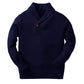 Ryannology Toddler Baby Boys Girls Sweater Shawl-Collar V Neck Pullover Sweaters Cable Kintted Photoshoot Outfits