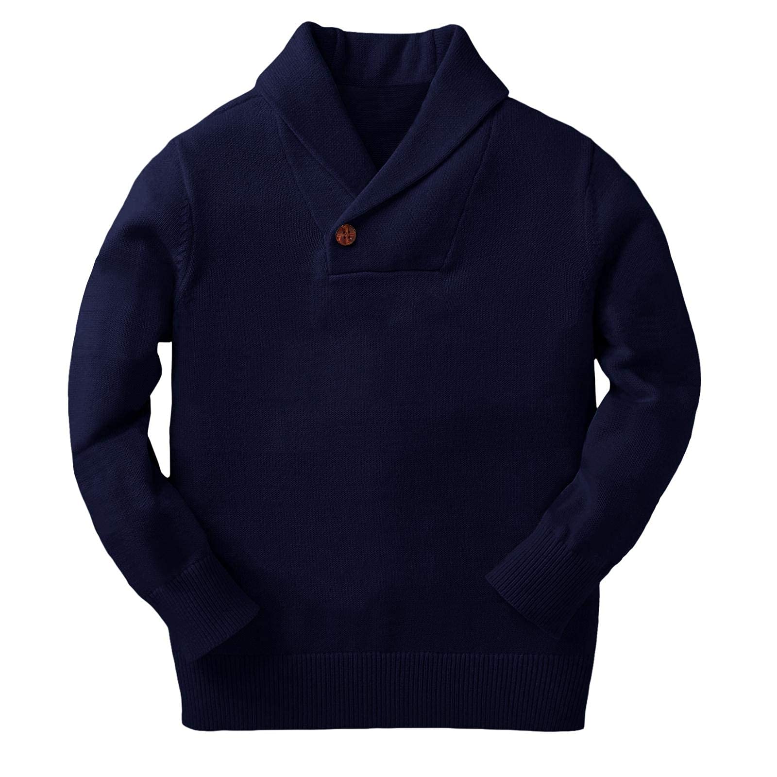 Ryannology Toddler Baby Boys Girls Sweater Shawl-Collar V Neck Pullover Sweaters Cable Kintted Photoshoot Outfits