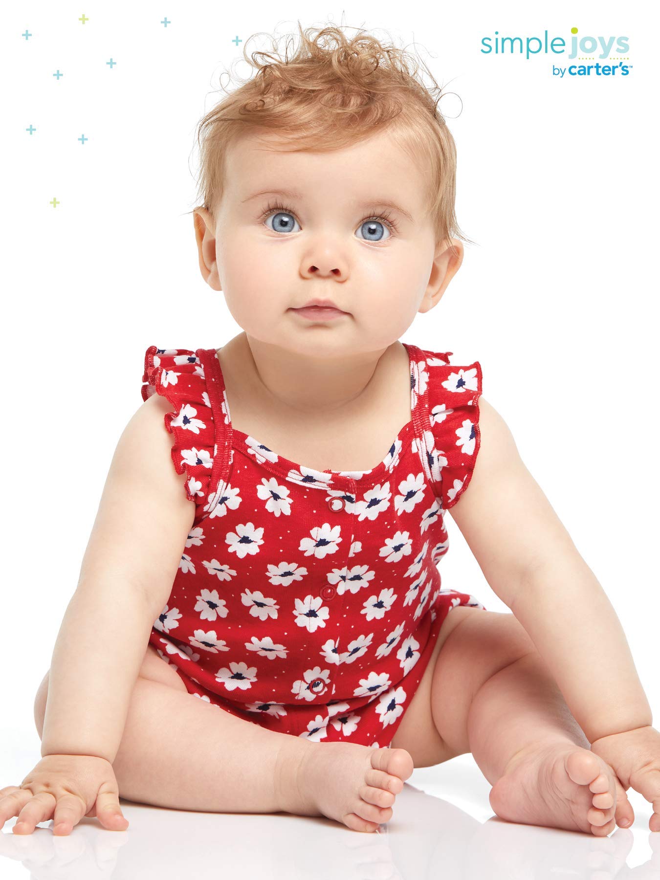 Simple Joys by Carters Baby Girls 3-Pack Snap-up Rompers