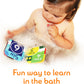 Floating Baby Bath Books Set of 4 - Bath Books for Babies, Infants - Waterproof, Mold-Free Bath Toys for Learning & Early Educat