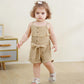 Baby Girl Clothes 18-24 Months Toddler Strap Sleeveless One Piece Halter Romper Casual Summer Jumpsuit, Apricot Suspender Dress