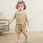 Tepuce 2T Girls Clothes Toddler Baby Strap Sleeveless One Piece Halter Romper Casual Summer Jumpsuit, Apricot Suspender Dress 2-