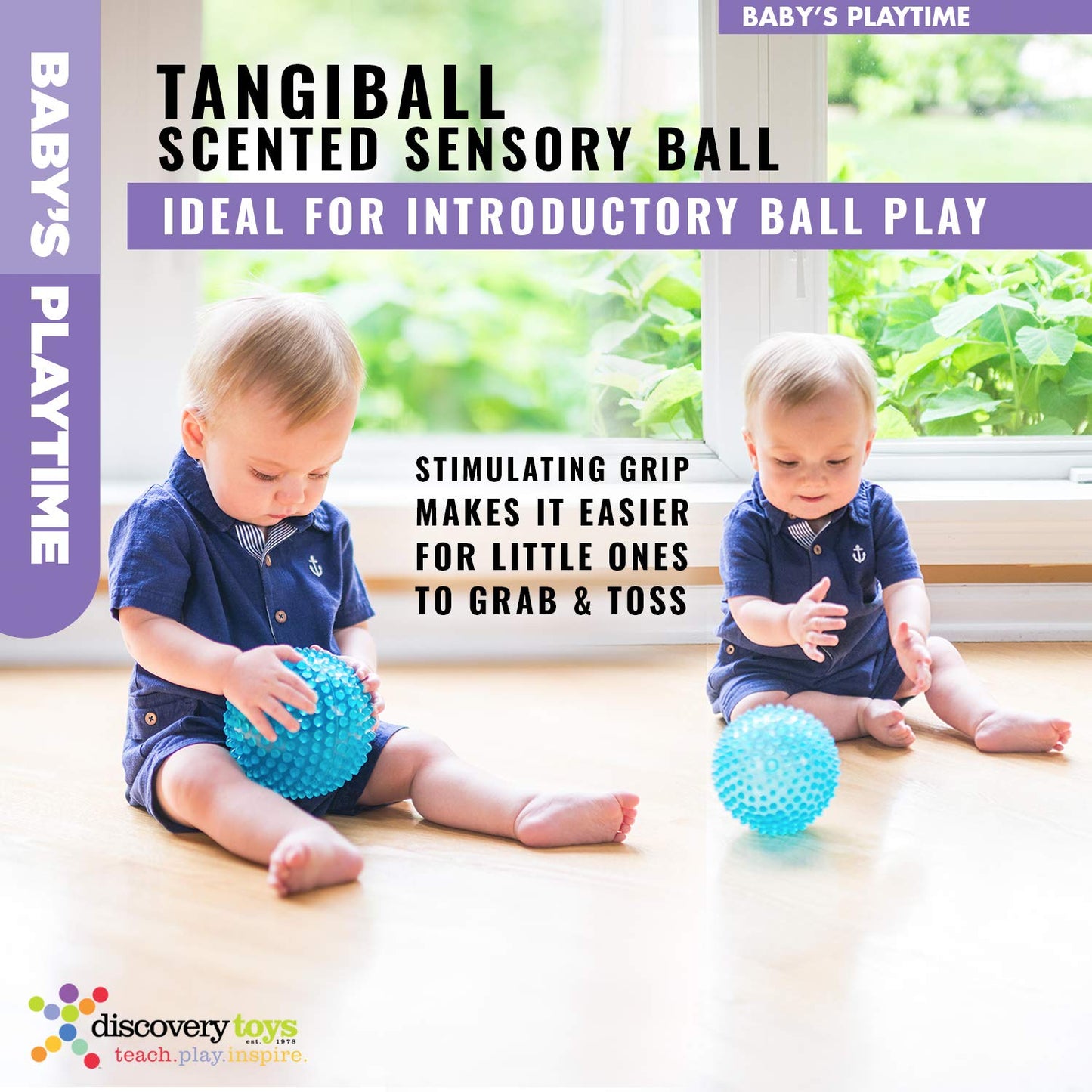 Discovery Toys TANGIBALL Squishy, Squeezy Scented Sensory Ball | Kid-Powered Learning | STEM Toy Early Childhood Development 12