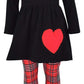 Unique Baby Girls 3 Piece Valentines Day Toddler Plaid Heart Legging Set Outfit (9 Years, Red)
