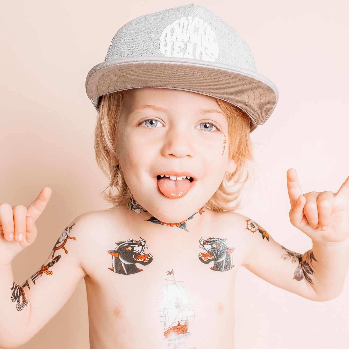 Born To Love Knuckleheads Baby Boy Infant Trucker Hat Sun Mesh Baseball Cap Mesh Back Unisex Toddler Sun Hat - Pismo, 6-12 Month