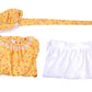 Vibsion Girls Pioneer Prairie Costume Pilgrim Dress Kids Floral Colonial Village Girl Costumes Bonnet Apron Set
